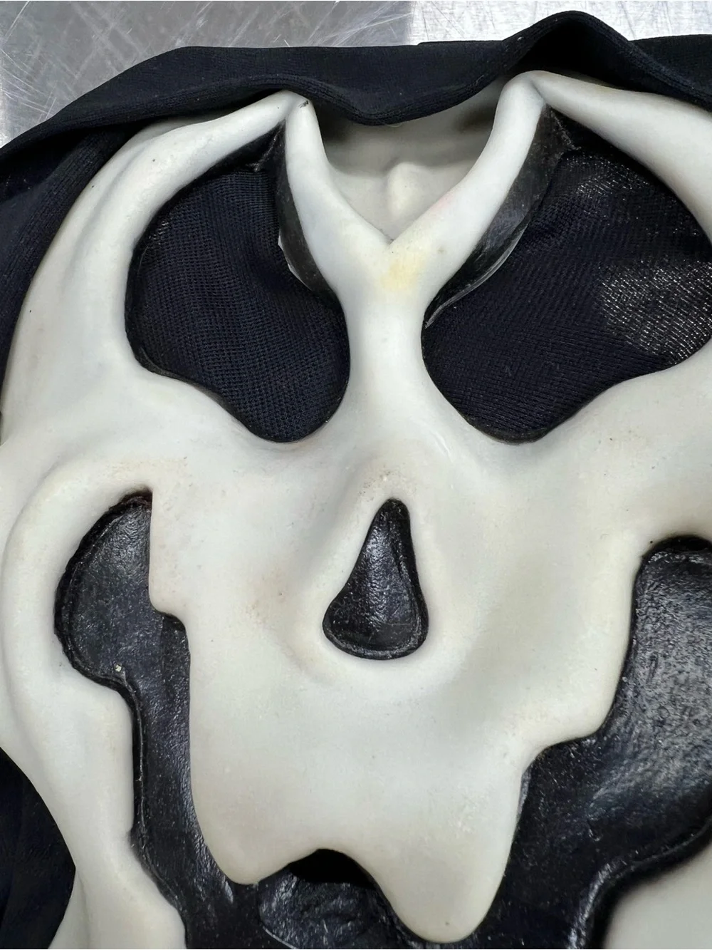 Fun World Vintage Easter Unlimited Black Ghost Mask Costume with White Face